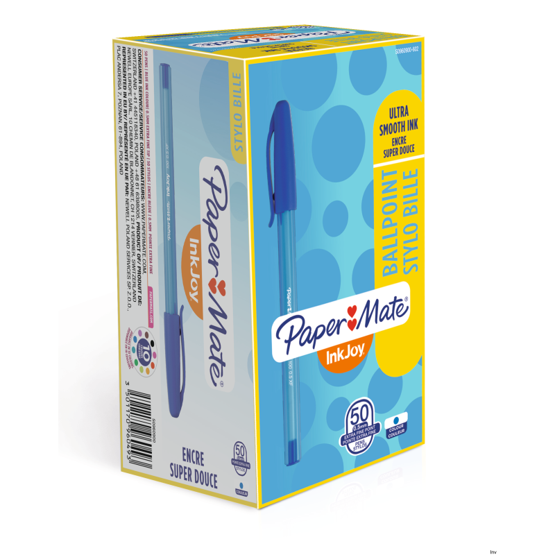 Długopis ze skuwką Paper Mate INKJOY 100 CAP niebieski 1 mm