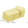 Post-It 3M Bloczek żółty 38x51mm, 3 opakowania po 100 kartek, gramatura 70g/m²