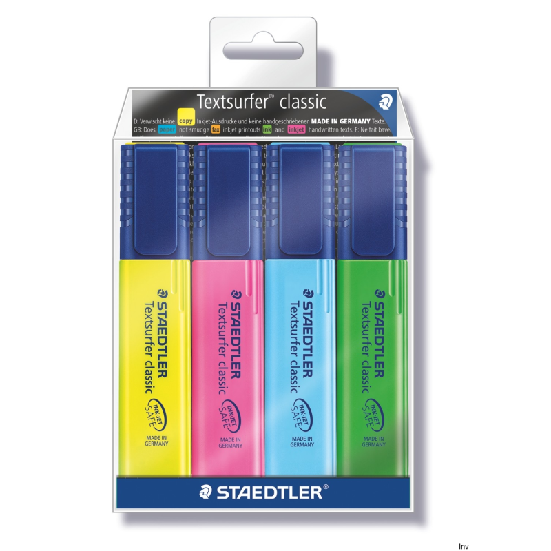 Zakreślacze Staedtler Textsurfer Classic 4 kolory w etui