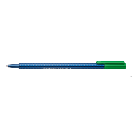 Długopis Staedtler triplus ball M zielony, ergonomiczna obudowa, szybkoschnący atrament