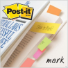 Znaczniki Post-It 3M, papier, 12,7x44,4 mm, 4x50 sztuk, mix kolorów neonowych