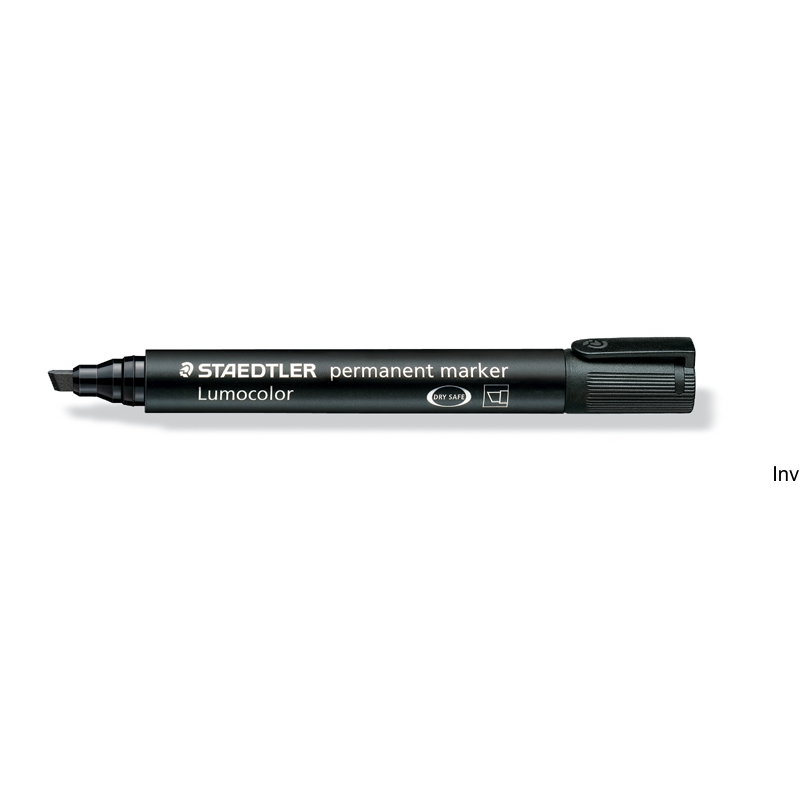 Marker STAEDTLER LUMOCOLOR 350-9 czarny permanentny ścięty do białych tablic i gładkich powierzchni