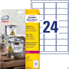 Etykiety Avery Zweckform Heavy Duty L4773-20 63,5 x 33,9 mm, białe, poliestrowe, 20 arkuszy