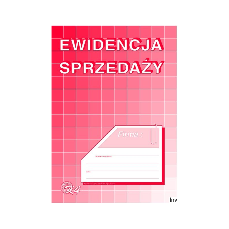 Ewidencja sprzedaży A5, 32 strony offset 10-K-4 DOTTS
