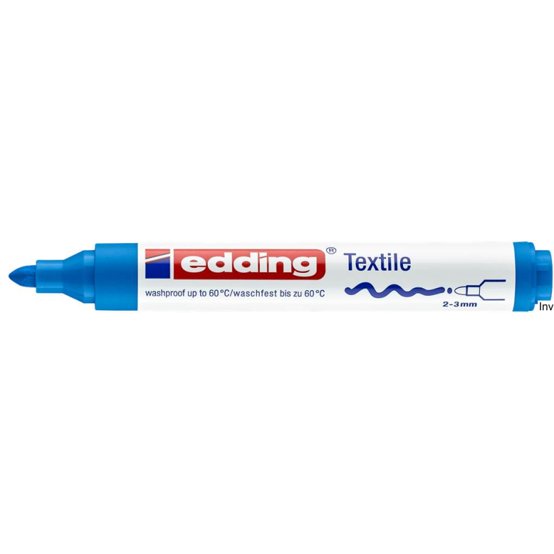 Edding Marker do tkanin okrągła końcówka 3 mm jasny niebieski 4500/010/JN