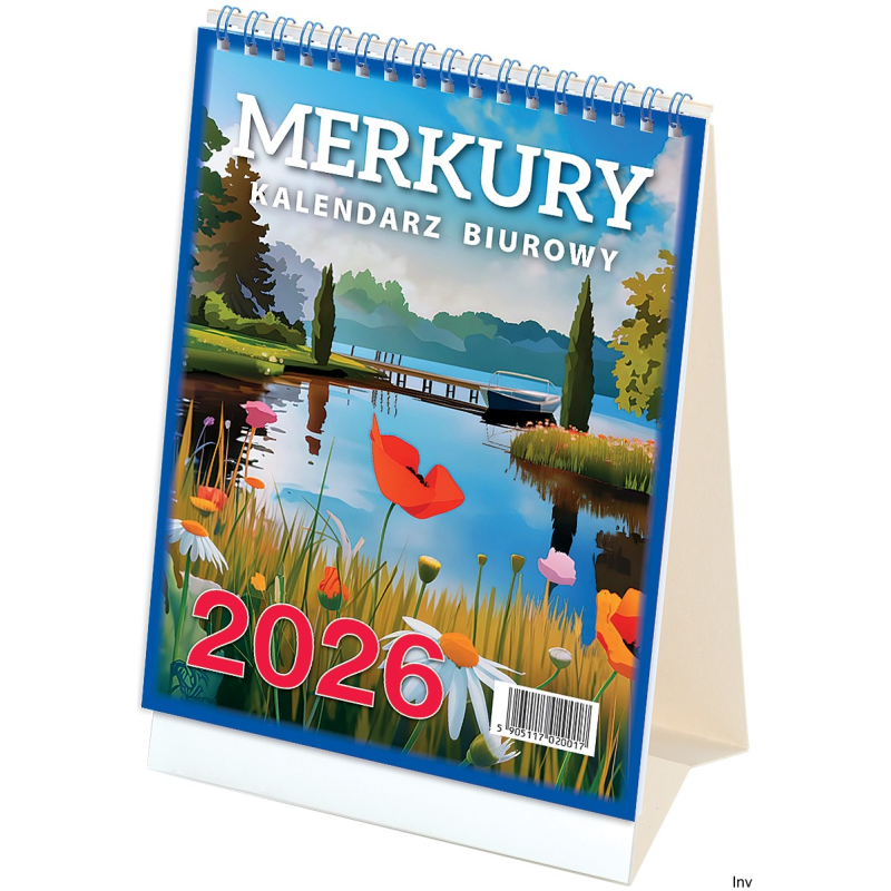 Kalendarz biurowy Telegraph MERKURY 2023, format 152 x 225 mm, dwustronny, spirala o-wire, 56 stron