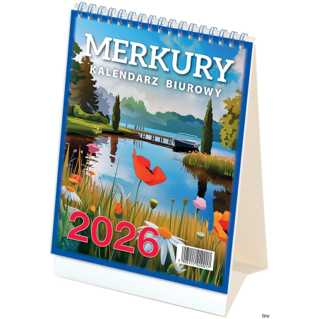 Kalendarz biurowy Telegraph MERKURY 2023, format 152 x 225 mm, dwustronny, spirala o-wire, 56 stron
