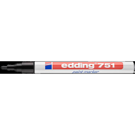 Edding Marker lakierowy 751 czarny okrągła końcówka 1-2 mm