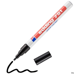Edding Marker lakierowy 751 czarny okrągła końcówka 1-2 mm
