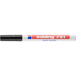 Edding Marker lakierowy 751 czarny okrągła końcówka 1-2 mm