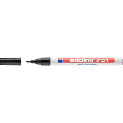 Edding Marker lakierowy 751 czarny okrągła końcówka 1-2 mm