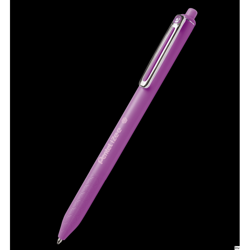 Długopis olejowy 0,7mm fioletowy iZee Pentel z metalowym klipem