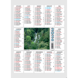 Kalendarz plakietka Beskidy z górskimi krajobrazami, miejsce na notatki, trwały i estetyczny