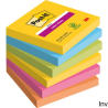 Bloczek samoprzylepny POST-IT Super Sticky 76x76mm, 6 sztuk, paleta Rio de Janeiro, 90 karteczek