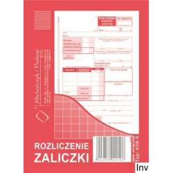 Rozliczenie zaliczki A6, 40...