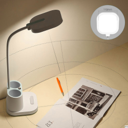 Lampka biurkowa Platinet 5W z akumulatorem, przybornikiem na długopisy i ładowarką USB, biała