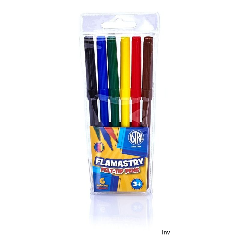 Flamastry Astra CX, zestaw 6 kolorów