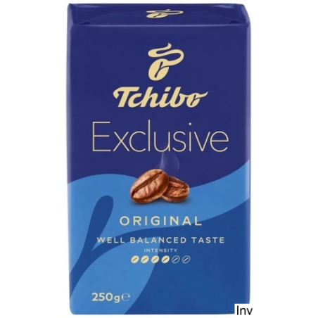 Kawa mielona Tchibo Exclusive 250g, Arabika i Robusta, delikatny aromat, nuta orzechów laskowych