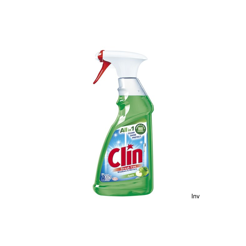 Clin Płyn do szyb 500ml z rozpylaczem o zapachu jabłka