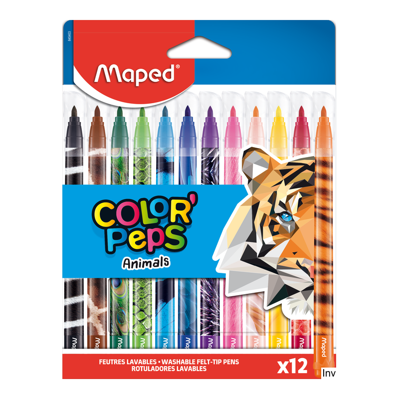 Flamastry COLORPEPS ANIMALS 12 sztuk Maped