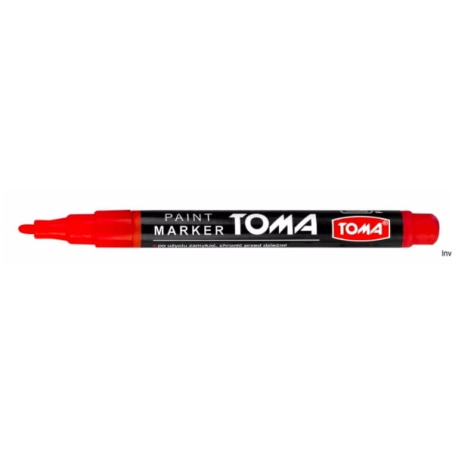 Marker olejowy Toma TO-441 czerwony cienka fibrowa końcówka 1,5mm