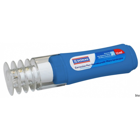 Korektor w piórze Donau 12ml z metalową końcówką, niebieski