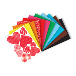 Blok wycinanka samoprzylepna A5 8 arkuszy HAPPY COLOR z kolorowym papierem w intensywnych barwach