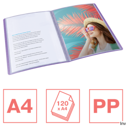 Album ofertowy Esselte Colour Breeze, lawendowy, z 60 koszulkami