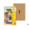 Brązowe etykiety A4 Avery Zweckform, 210 x 297 mm, 25 arkuszy, do druku inkjet i laserowego