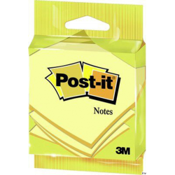 Bloczek samoprzylepny Post-It 3M, 76x76 mm, 1x100 sztuk, kolor żółty, gramatura 70 g/m²