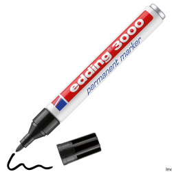 Edding Marker 3000/001C czarny okrągła końcówka 1-2 mm