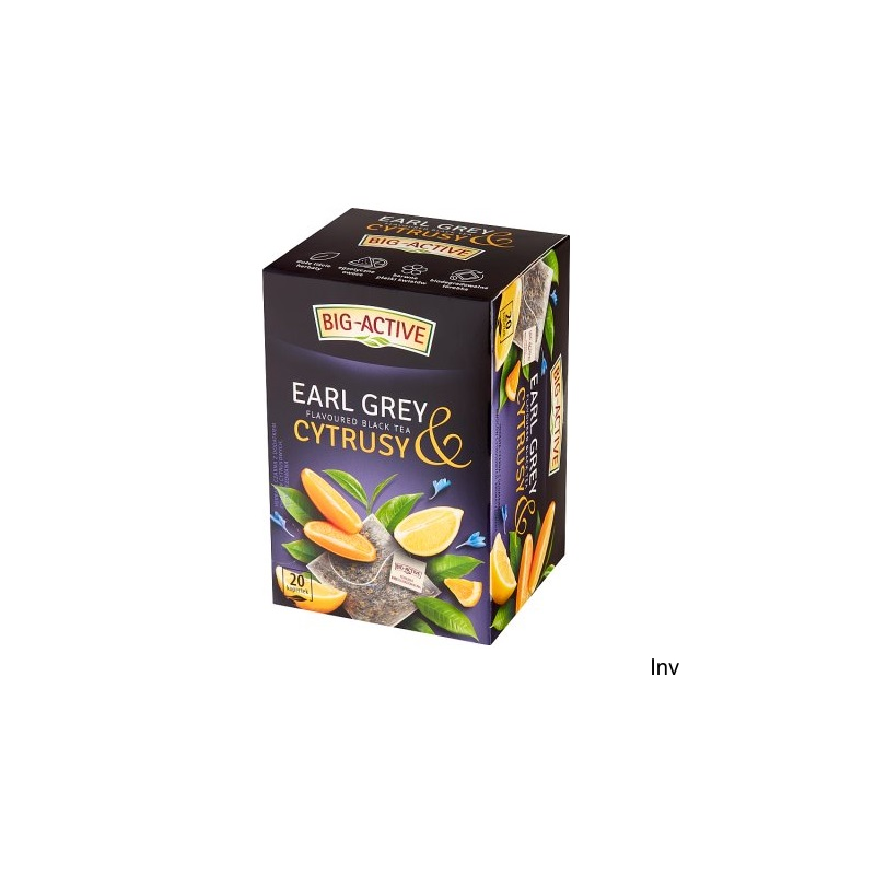 Herbata Big-Active Earl Grey z Cytrusami 20 kopert 40g czarna