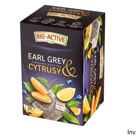 Herbata Big-Active Earl Grey z Cytrusami 20 kopert 40g czarna