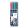 Foliopis permanentny Staedtler Lumocolor B314 WP4 czarny 4 sztuki