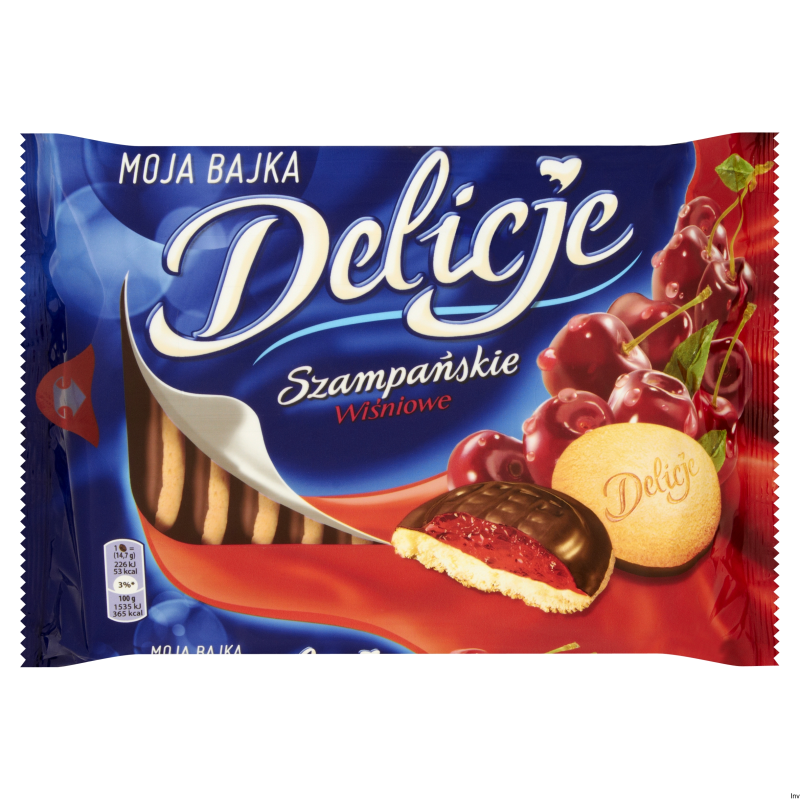 Wedel Ciastka DELICJE Szampańskie wiśnia 294g