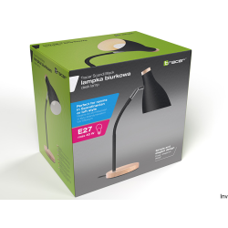 Lampka biurkowa Tracer Scandi czarna 40W z regulacją kąta padania światła
