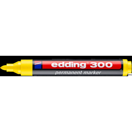 Edding Marker żółty 300 końcówka okrągła 1,5-3 mm do pisania i znakowania
