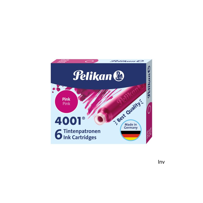 Naboje atramentowe Pelikan krótkie TP/6 różowe