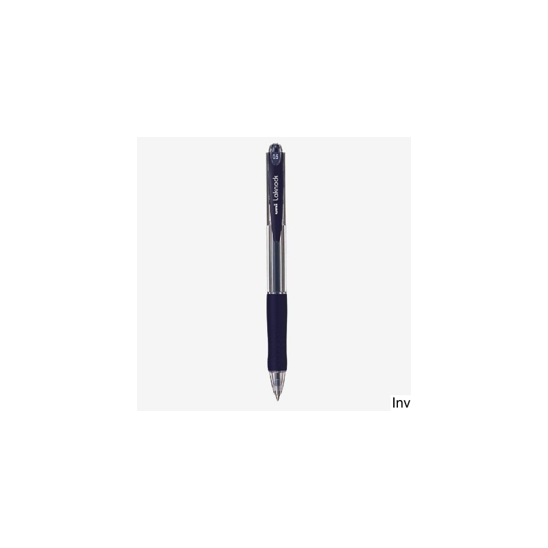 Długopis Uni SN-100 czarny, automatycznie chowany wkład, gumowy uchwyt, grubość linii 0,25 mm