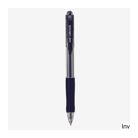 Długopis Uni SN-100 czarny, automatycznie chowany wkład, gumowy uchwyt, grubość linii 0,25 mm