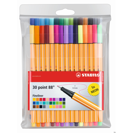 Cienkopis Stabilo point 88 30 sztuk w 30 kolorach