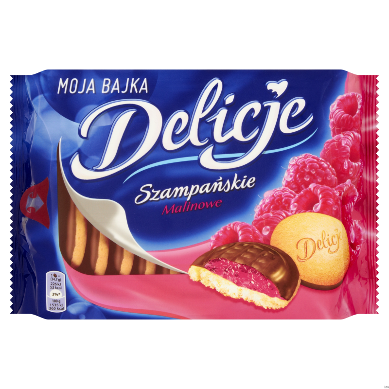Wedel Ciastka DELICJE Szampańskie z maliną 294g