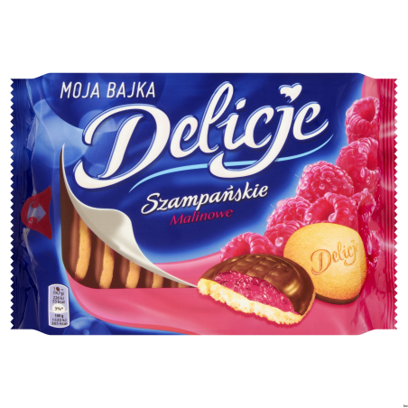 Wedel Ciastka DELICJE Szampańskie z maliną 294g