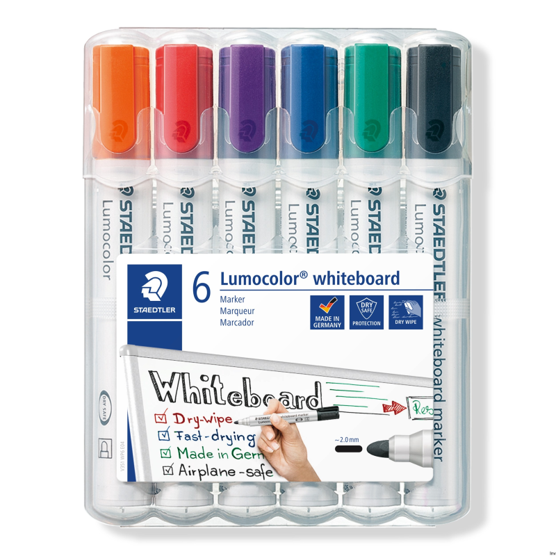 Marker suchościeralny Staedtler Lumocolor 351 WP6 6 sztuk w etui