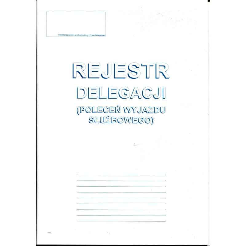 Rejestracja delegacji A4 505-1R z kieszeniami i elastycznymi paskami na przybory biurowe