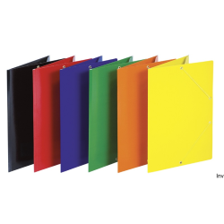 Teczka z gumką Donau A4 czarna gładka 400gsm 3-skrzydłowa