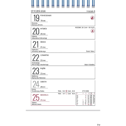 Kalendarz biurowy ZODIAK 2026 H6 Telegraph