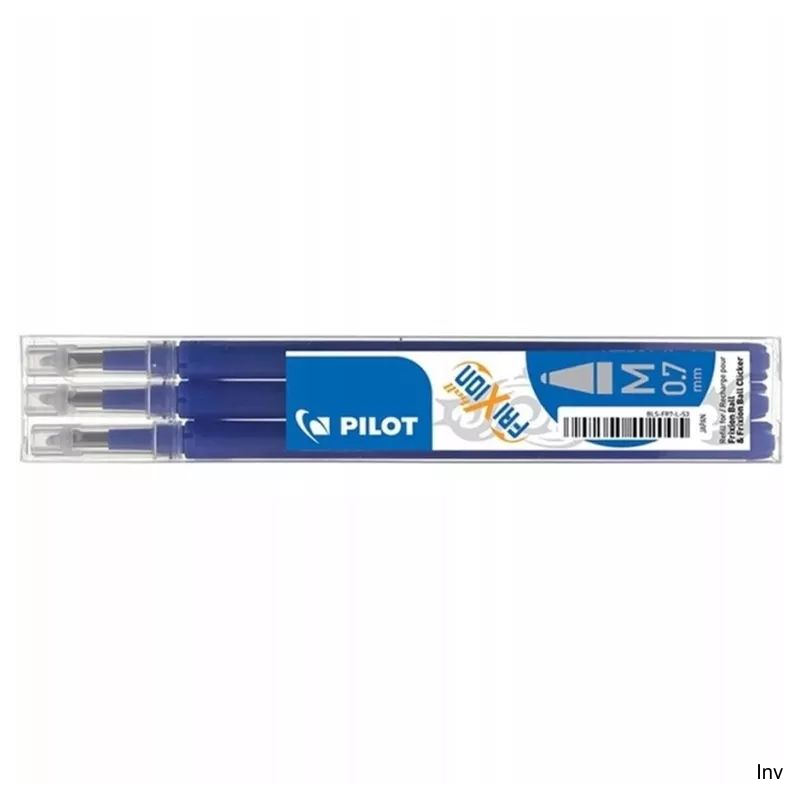Wkład niebieski Frixion BLS-FR7-L-S3 0,35 mm opakowanie 3 sztuki PILOT