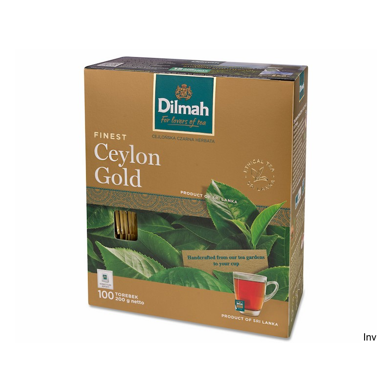 Herbata DILMAH CEYLON GOLD czarna 100 sztuk x 2 g w kopercie