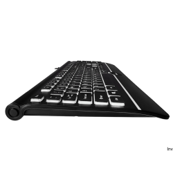 Klawiatura TRACER OFIS PRO USB z białym podświetleniem i 12 klawiszami multimedialnymi